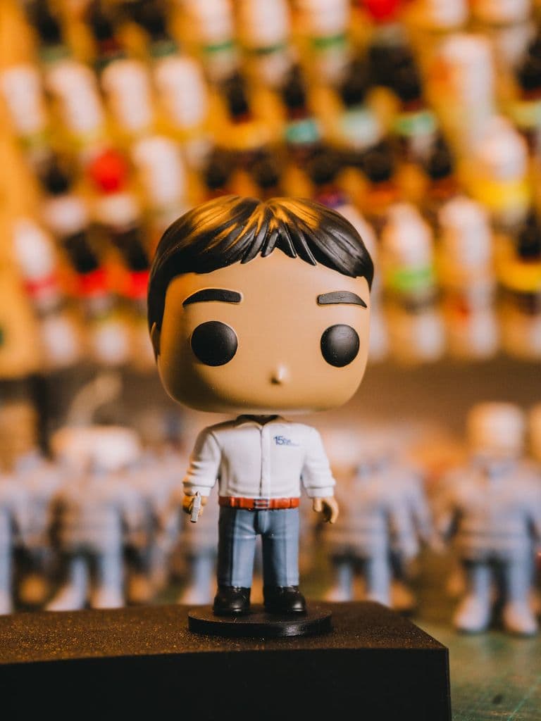 Hand-painted custom figure of a Trigo employee